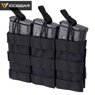 Idogear กระเป๋ายุทธวิธี สามทบ สําหรับนิตยสาร 5.56 Molle Modular Triple Open Top Mag Pouch 3547