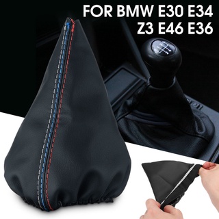 ปลอกหนัง PU หุ้มหัวเกียร์รถยนต์ สําหรับ BMW E30 E34 E36 E46 Z3 ☆Spdivines