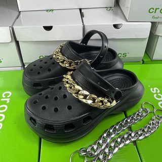 Jibbitz สายโซ่ สีทอง สําหรับ CROCS (2 ชิ้น) 1 คู่