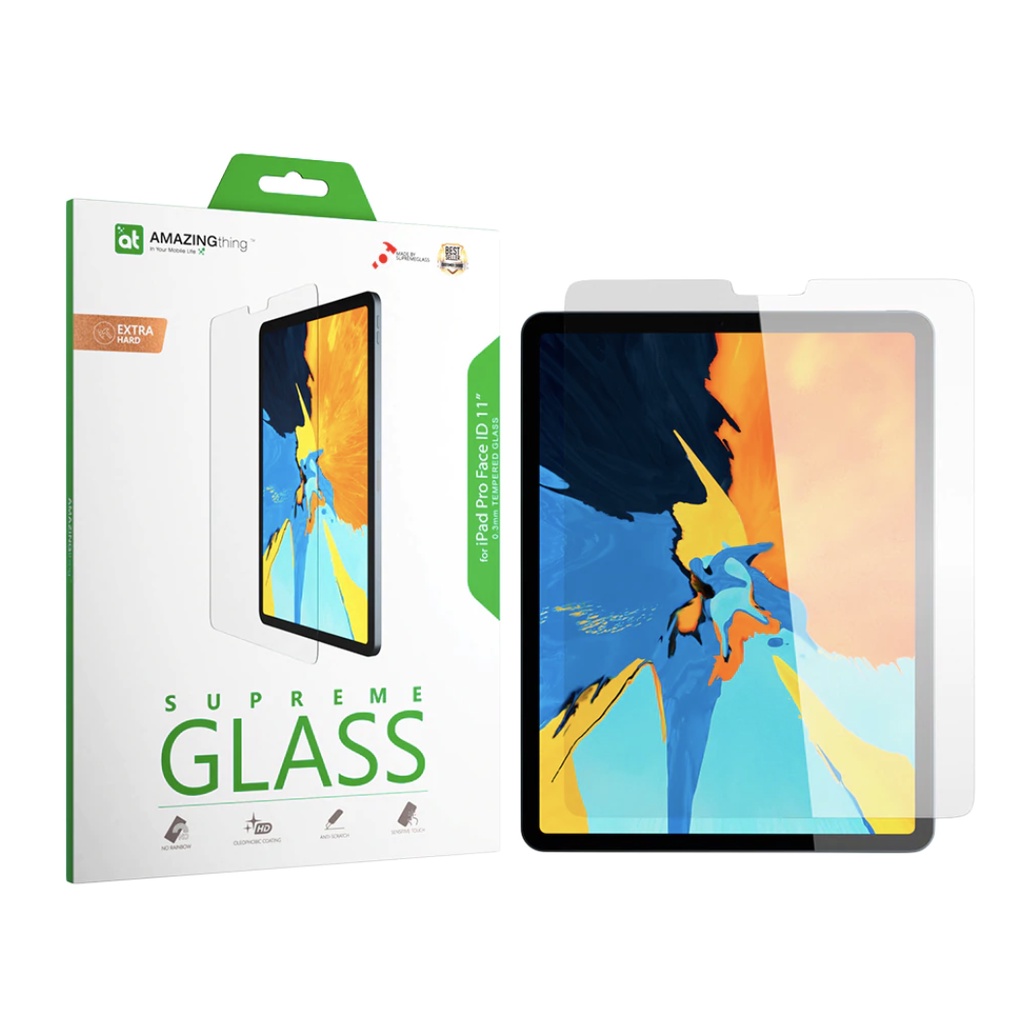ฟิล์มกันรอย : AMAZINGthing Supreme Glass for iPad Air4 (10.9) Compatible with iPad Pro 11 (2020) - Crystal iStudio by UFicon