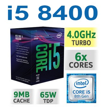 CPU INTEL CORE I5 8400 (Socket 1151V2) มือสอง พร้อมส่ง แพ็คดีมาก!!! [[[แถมซิลิโคนหลอด พร้อมไม้ทา]]]