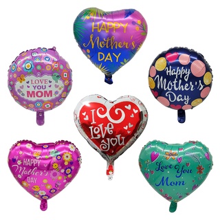 ลูกโป่งฟอยล์ ลายหัวใจ Love You Mom Foil Globos ขนาด 18 นิ้ว สําหรับตกแต่งปาร์ตี้วันเกิด