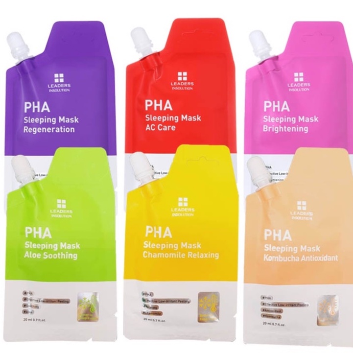 Leaders Insolution PHA Sleeping Mask 20ml. มาสก์บำรุงผิวก่อนนอน ไม่ต้องล้างออก เพื่อดูแลปัญหาผิวหมอง