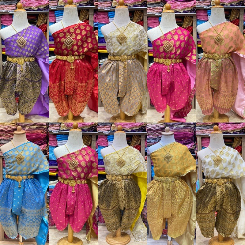Costumes 550 บาท ชุดไทยเด็ก สไบแม่การะเกดเด็กน้อย #ชุดไทยเด็ก Baby & Kids Fashion