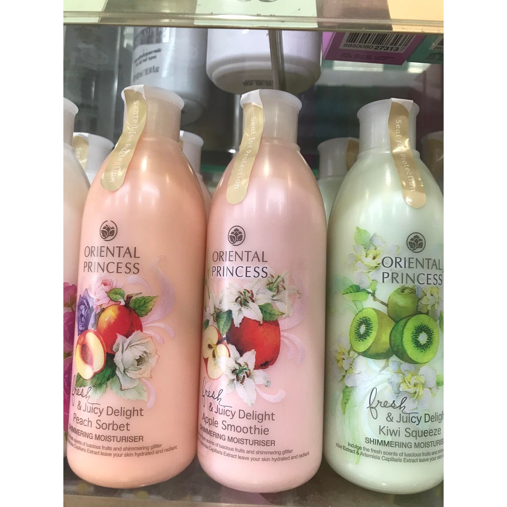 oriental Fresh & Juicy Delight Peach Sorbet / Apple Smoothie / Kiwi Squeeze Shimmering Moisturiser 250 ml. body lotion
