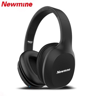 Newmine TB101 ชุดหูฟังไร้สาย Bluetooth ชุดหูฟังเบส ไมโครโฟนในตัว (พร้อมสายแจ็คเสียง 3.5 มม.)