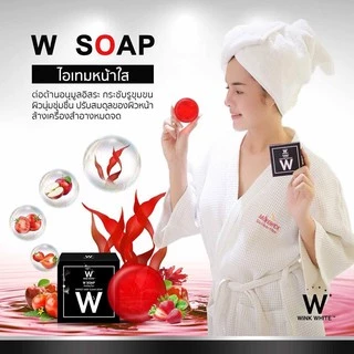 WSOAP สบู่ดับเบิ้ลยู สบู่วิ้งไวท์สำหรับผิวหน้าและผิวกาย มีให้เลือก3สูตร (1ก้อน)