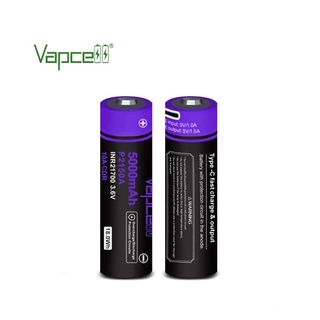 Vapcell ถ่านชาร์จและpower bankในตัว P2150A INR21700 ของแท้