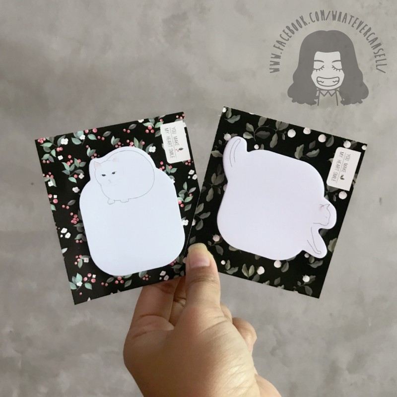 โพสอิท กระดาษโน๊ต ลายแมวอ้วน Cat in the bushes[JJ044]