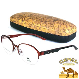 CAMEL แว่นตา รุ่น CA-12751 สีแดง กรอบเซาะร่อง ขาสปริง วัสดุ สแตนเลส สตีล (สำหรับตัดเลนส์) กรอบแว่นตา Eyeglasses