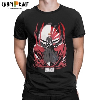 ถูกสุดๆIchigo เสื้อยืดคอกลม แขนสั้น ผ้าฝ้าย 100% พิมพ์ลายมังงะ Grim Reaper Awesome สําหรับผู้ชาย