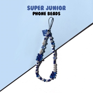 สายคล้องโทรศัพท์มือถือ ประดับลูกปัด รุ่น Super Junior Kpop