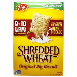 Shredded Wheat Original Cereal 425g เชรดเดด วีท ออริจินัล บิ๊ก บิสกิต ซีเรียล (อาหารเช้าข้าวสาลีอบกรอบ)