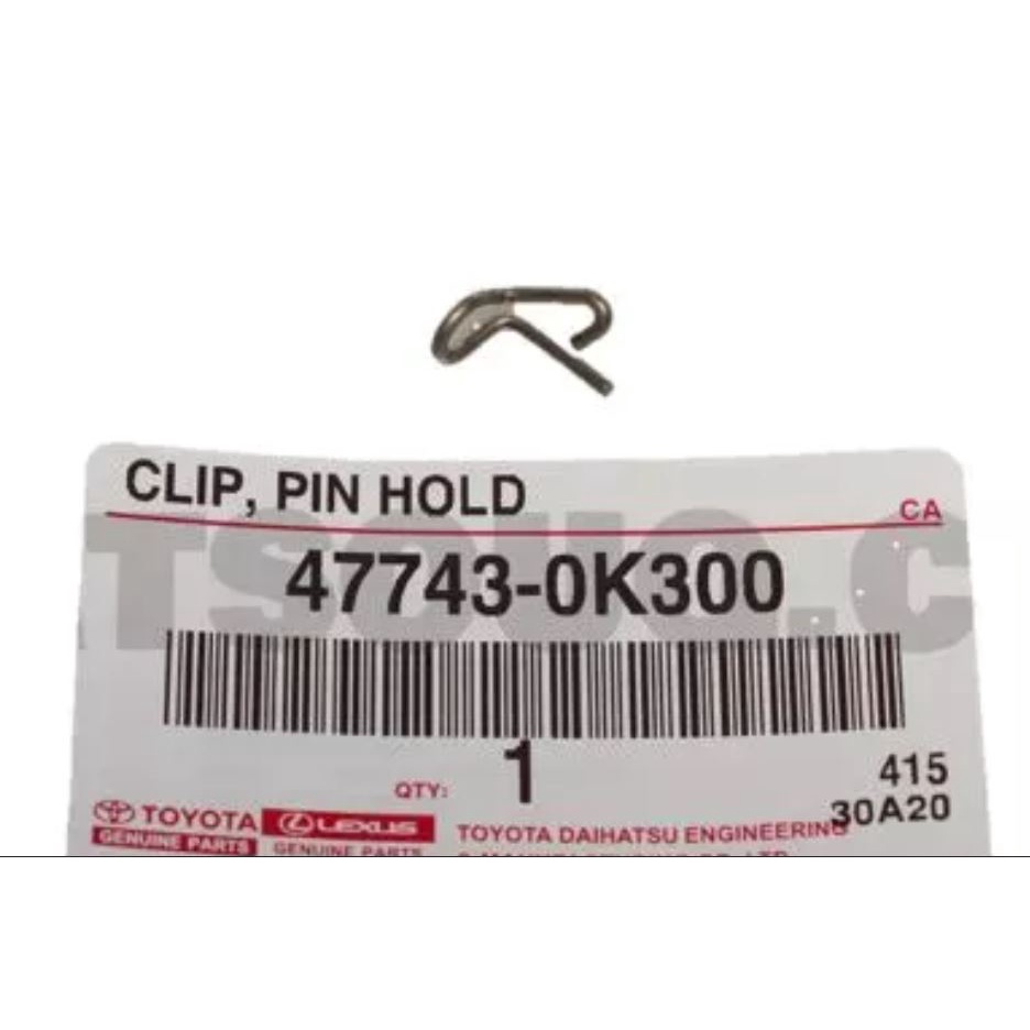 (ของแท้) 47743-0K300 คลิป สลักยึด ผ้าเบรค คาลิปเปอร์ โตโยต้า รีโว่ Toyota REVO รีโว่ 2015-2022/ราคาต่อ 1 ชิ้น