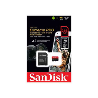 SanDisk Extreme Pro microSDXC 256GB A2 (SDSQXCD-256G-GN6MA) ความเร็วสูงสุด อ่าน 200MB/s เขียน 140MB/s