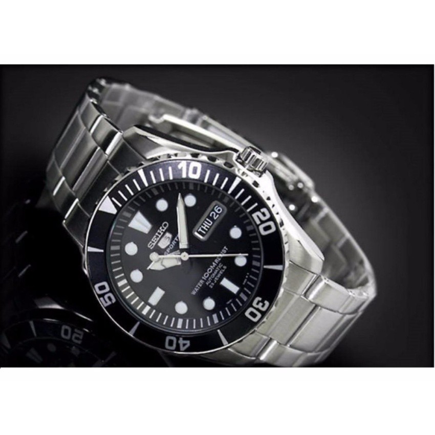 SEIKO 5 Sport Automatic Black SNZF17K Seiko Submarine หน้าปัดสีดำ มั่นใจ ของแท้ 100% ประกันศูนย์ 1 ปีเต็ม