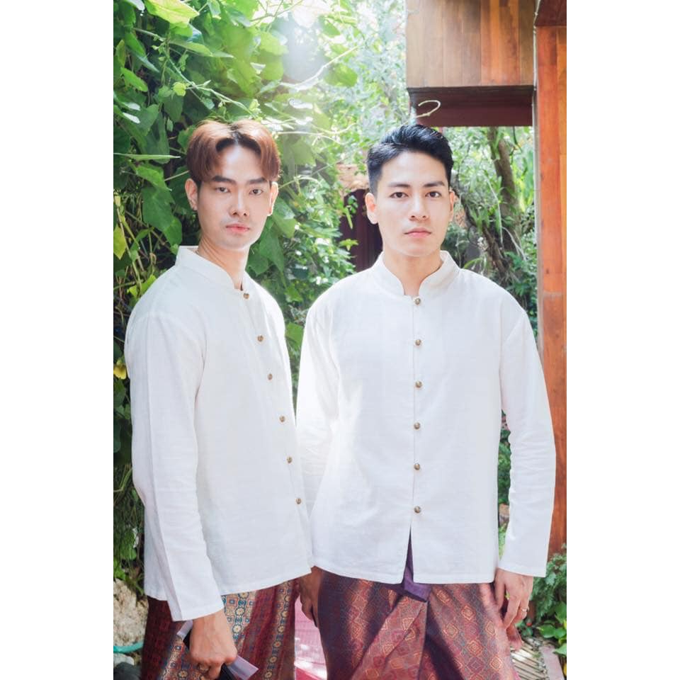 เสื้อขุนเดช เนื้อผ้าฝ้าย ใส่แล้วระบายอากาศได้ดี หลากสี สีพื้น ใส่แล้วอลัง ออกงานได้สบายๆ ราคา ถูกที่สุด ดีลบีเคเค แกลเลอรีภาพที่ 2