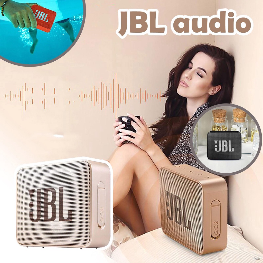 ❅✒♟Jbl Go 2 Wireless Bluetooth Speaker Jbl Go2 Ipx7 Waterproof Outdoor Portable Mini Speaker Sport Rechargeable Battery