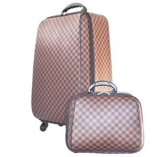 Wheal กระเป๋าเดินทางเซ็ทคู่ 4 ล้อหมุนรอบ 360° ขนาด 22/14 นิ้ว Louise Brown Classic (New Collection)