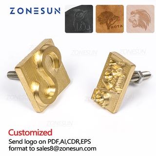 Zonesun แม่พิมพ์เหล็กทองเหลือง 50 50 มม. พร้อมโลโก้