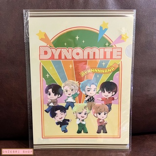 แฟ้ม A4 1 ช่อง BTS TinyTan ของแท้จากญี่ปุ่น ลาย Dynamite สีครีม