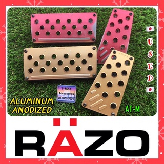 RAZO แป้นเหยียบกันลื่น JDM Aluminum Anodized AT-M ของแท้ [มือ2] ญี่ปุ่น