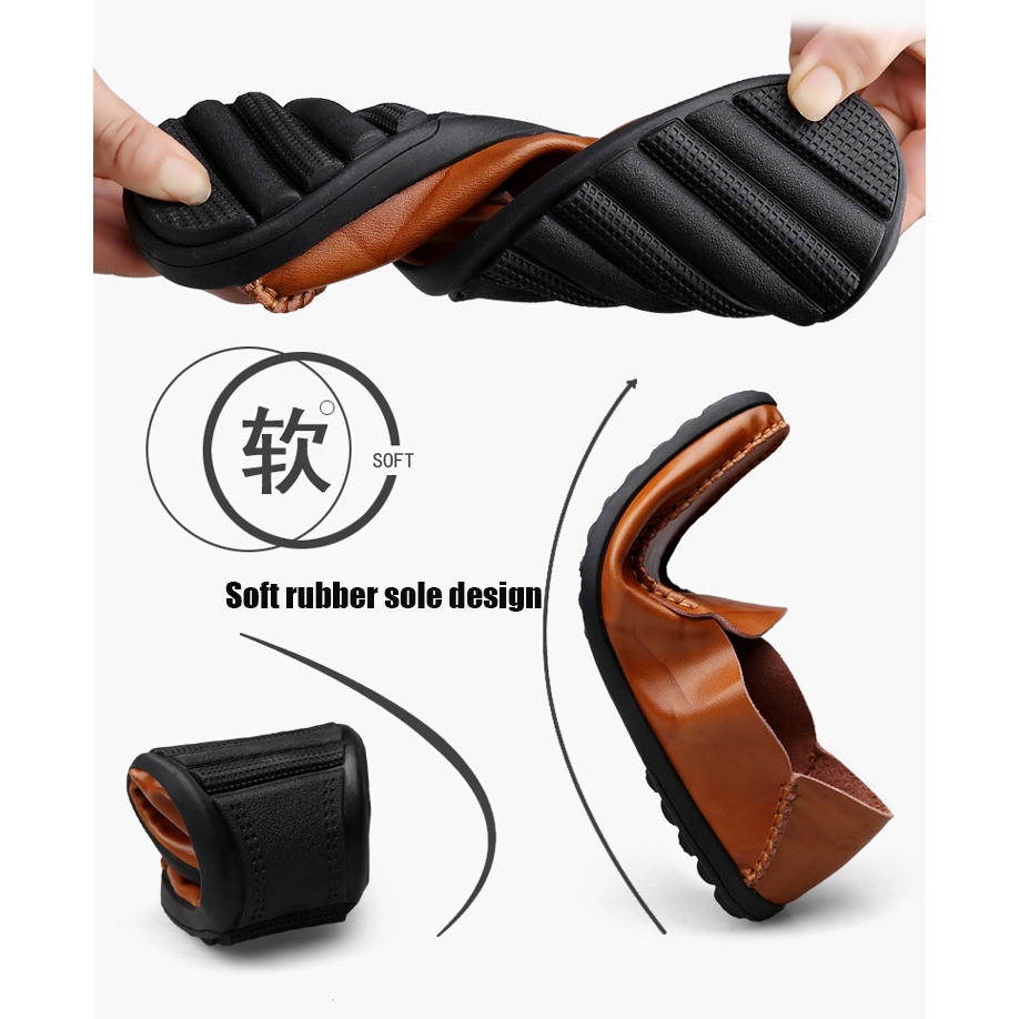🆕23SS รองเท้าหนังแบบชาย รองเท้าทำงานผู้ชาย Loafer Casual Cow Leather