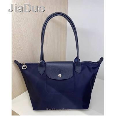 ♝⊕❒พร้อมส่ง แท้ 🇺🇸💯% New Longchamp LePliage Neo Size S Long  หูpยาว Shopping สี Marine (เนวี่)