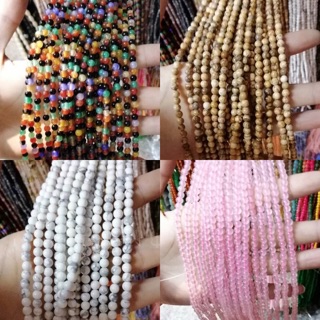 หินนำโชค คละสี 4 มิล คละแบบ เส้นยาว หินแท้ #ราคาโรงงาน #ถูกที่สุด