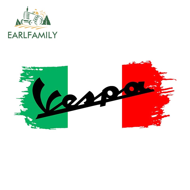 Earlfamily 13 ซม.Vespa รถสติกเกอร ์ แฟชั ่ นกันน ้ ํา Trunk รถจักรยานยนต ์ สเก ็ ตบอร ์ ดแล ็ ปท ็ อป JDM ไวนิล Decals Amusing ครีมกันแดดรถ Accessoires