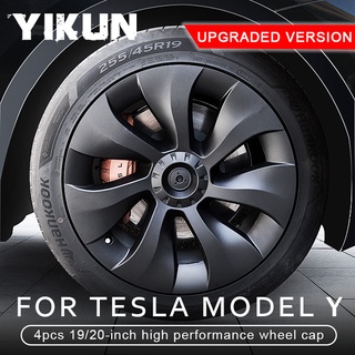 Tesla อุปกรณ์เสริม4CS Hub Ca al Car Relacement Wheel Ca 19 20 Inch Automobile Hubca Full Cover Accessories 2021 2022 for