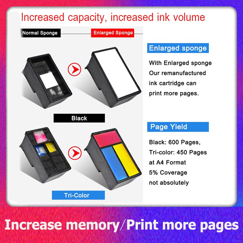 HP 67 หมึก HP67 ดำ HP67XL หมึกรีฟิลใช้ได้กับ HP 2722 4152 4155 4158 6052 6055 6058 6075 /6452 6455 6458