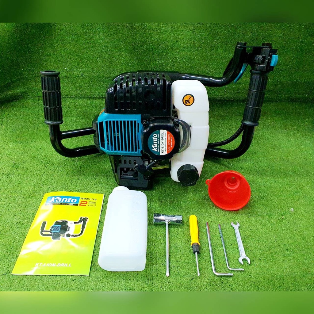 KANTO เครื่องเจาะดิน 2 จังหวะ รุ่น KT-LION-DRILL / KT-DRILL-6200 (เฉพาะตัวเครื่อง) 4 แรงม้า /ขุดหลุม ราคา ถูกที่สุด ดีลบีเคเค แกลเลอรีภาพที่ 3