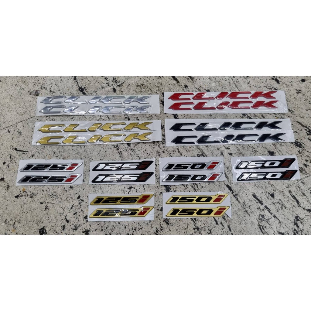สติกเกอร์เรซิ่น โลโก้ ติดด้านข้าง ฮอนด้า คลิก Honda CLICK 125i 150i Logo For Motorcycle Emblem Accessorie