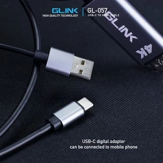 GLINK GL057 USB type C to HDMI 2.0 Cable 4K คุณภาพดี 4K Ultra HD Resolution