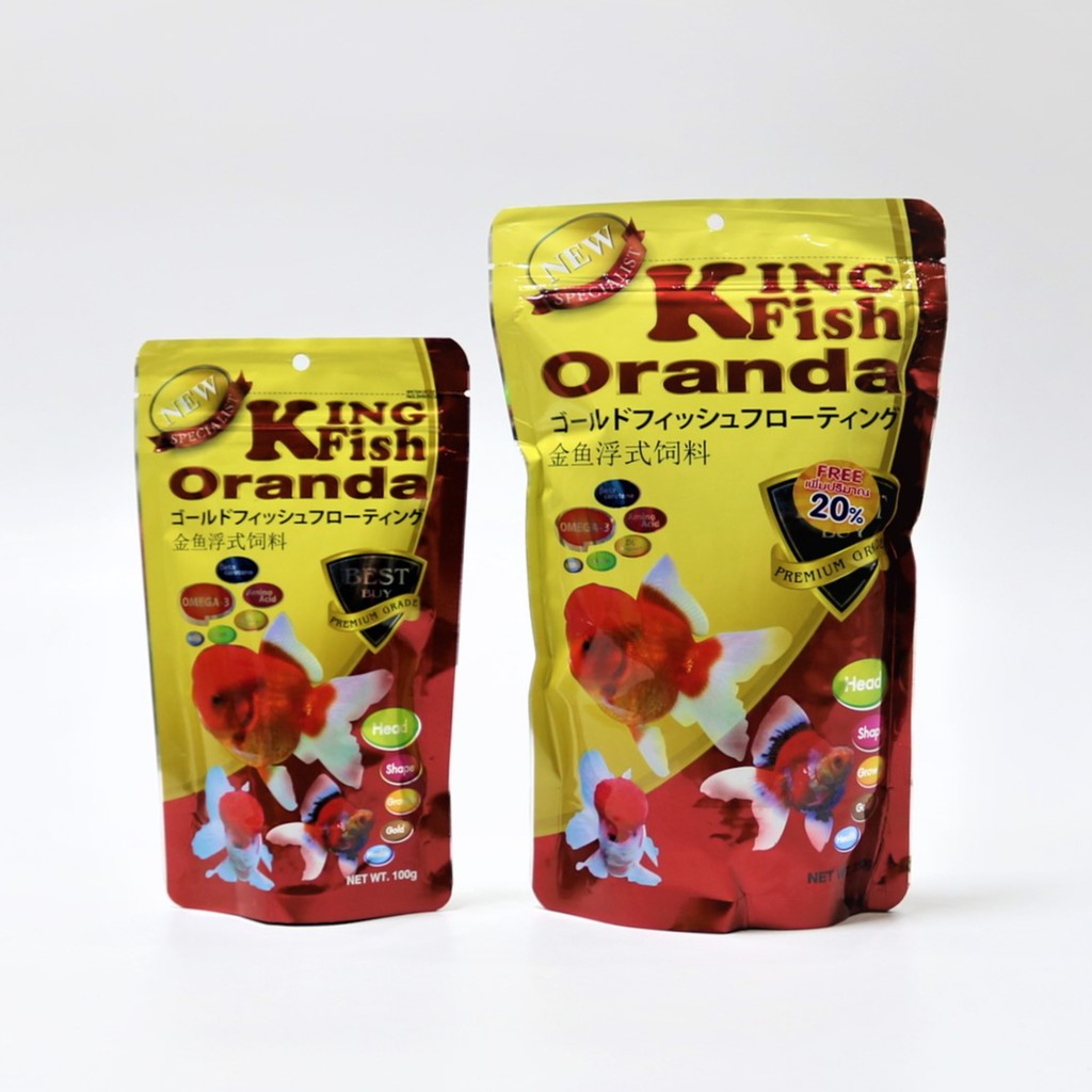 King Fish Lion Head (อาหารปลาทอง เม็ดจม สูตรเร่งสี เร่งโต เร่งวุ้น)