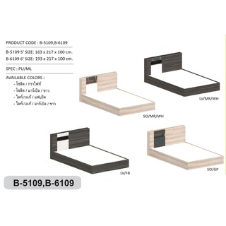 ✨🏆🏆🏆✨เตียง 5 ฟุต-6ฟุต รุ่น B-5109,B6109 (สินค้าแพ็คกล่อง)
