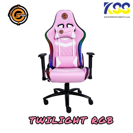 Neolution Twilight RGB E-Sport Gaming Chair เก้าอี้เกมมิ่งเกียร์ มีไฟ RGB ชมพู 💥รับประกัน 1 ปี💥