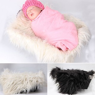 Faux Fur Photography Photo Prop เด็กแรกเกิดผ้าห่มเนื้อฉากหลังพรม