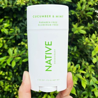 เนทีฟ ระงับกลิ่นกาย กลิ่นหอมสดชื่นของแตงกวาและมิ้นท์ Deodorant Cucumber &amp; Mint 75g (NATIVE®)