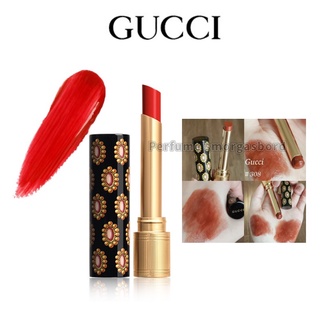 【 ✈️สปอตของแท้💯】GUCCI Lipstick New Thin Tube Color Glaze Lipstick 3.5g #25 #112 #113 #204 #216 #307 #411 #514