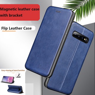 เคสโทรศัพท์หนังฝาพับเคสฝาพับ กันกระแทกสำหรับ Samsung Galaxy S10 Lite S7 Edge S8 S9 S10 Plus s10e Leather Case Flip Cover Shell