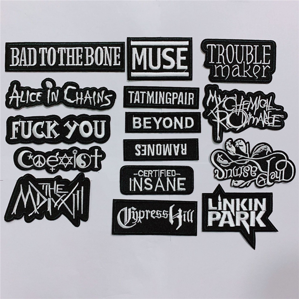 1pcs,punk Rockเสื้อผ้าแพทช์,Alphabet LetterปักPatch,Badgesสติกเกอร์,Iron &SewบนAppliqueสําหรับเสื้อผ้า,แจ็คเก็ต,หมวก