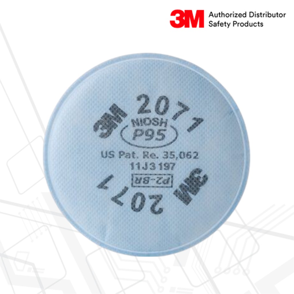 3M™ 2071 แผ่นกรองอนุภาคสำหรับกรองฝุ่น ละออง ฟูมโลหะ P95 (2 ชิ้น)
