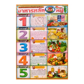 โปสเตอร์ อาหารหลัก 5 หมู่