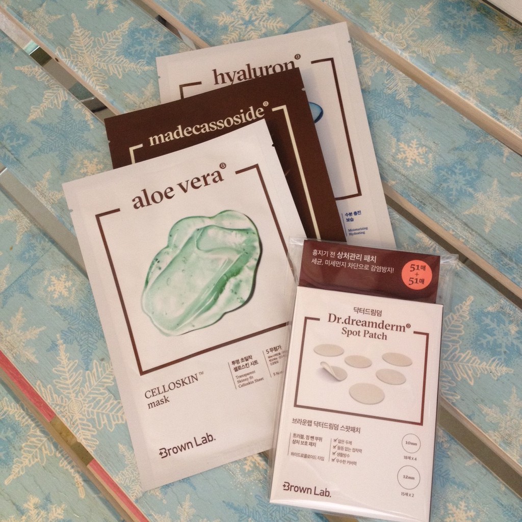 ***มีโค้ดส่วนลด***ชุดสุดคุ้ม!!!   แผ่นแปะสิว+มาส์ก Brown Lab    ราคาพิเศษ!!!