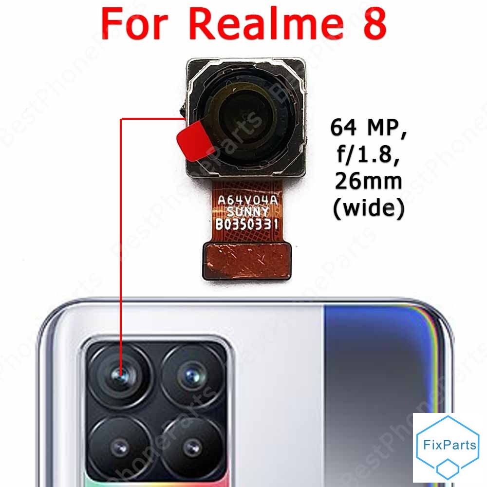 แท้ อะไหล่โมดูลกล้องมองหลัง ขนาดใหญ่ แบบเปลี่ยน สําหรับ Realme 8