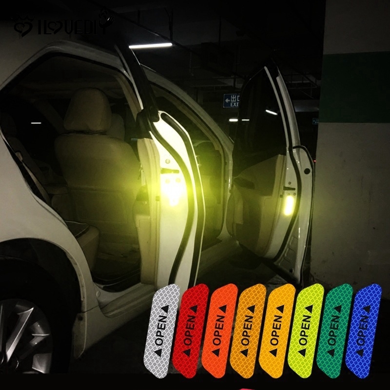 เทปสะท้อนแสงเพื่อความปลอดภัยสําหรับติดรถยนต์ 4 ชิ้น