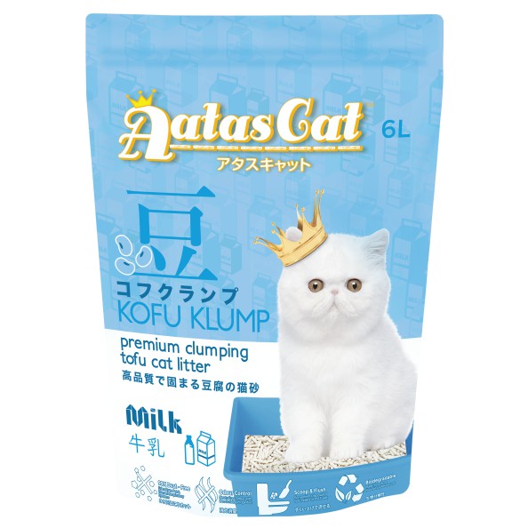 Technopets Aatas Cat Kofu Klump Tofu Cat Litter Milk 6L