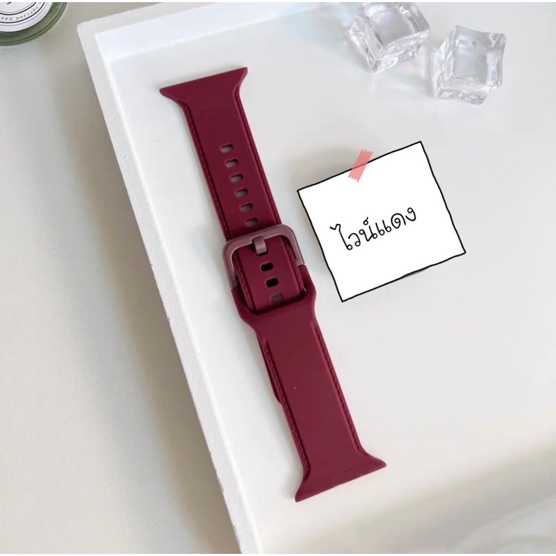 2 ชเลคลีฟ ยาง ใช้ได้กับ for smart watch series10 9 8 7 6 SE 5 4 3 2 1  สายนาฬิกา ขนาด 38/41/42/40/44/45/46/49 มม strap
